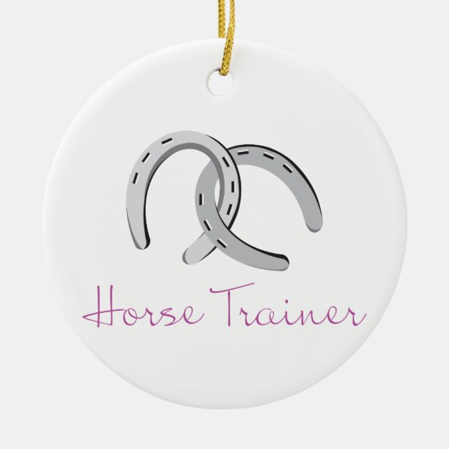 Horse Trainer Ceramic Ornament (Front)