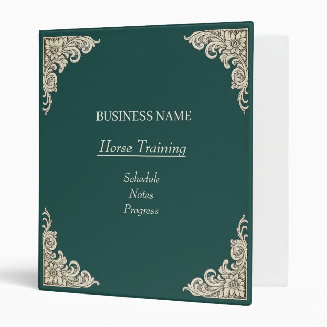 Horse Trainer Riding Lessons  Binder (Front/Inside)