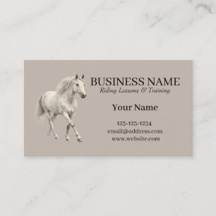 Horse Trainer Riding Lessons Business Card