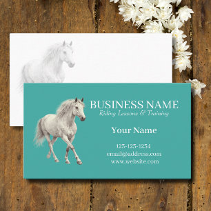 Horse Trainer Riding Lessons  Business Card