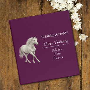 Horse Trainer Riding Lessons Organization Binder
