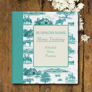 Horse Trainer Riding Lessons Toile 3 Ring Binder