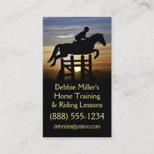Horse Training and Riding Lessons  Business Card