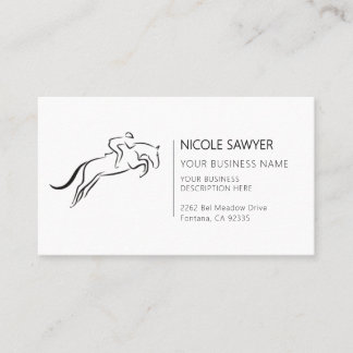 Horse Training Equestrian Horseback Riding Equine Business Card