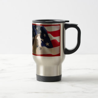 Horse Travel Mug American Flag