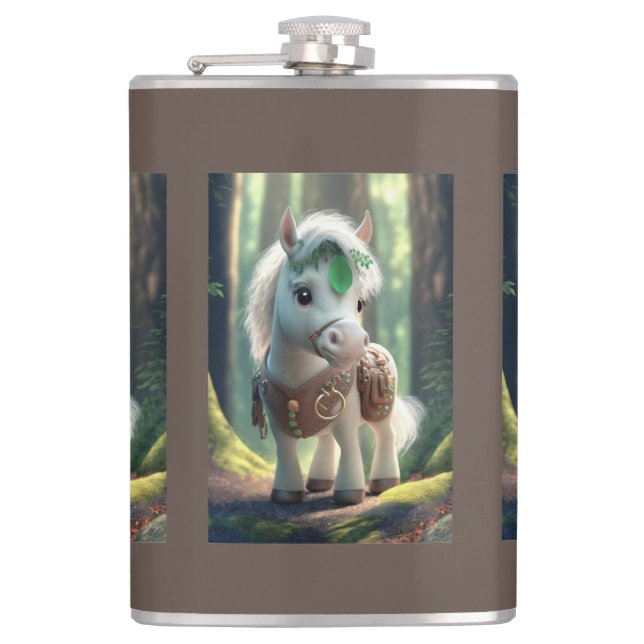 horse travel mug hip flask (Front)