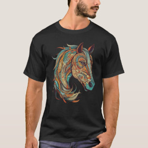 Horse Tribal Abstract Native American Geometric Ho T-Shirt