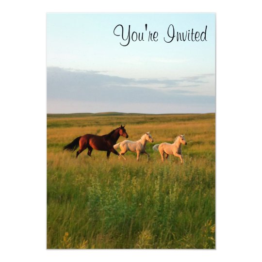 Horse Twins Mare and Foals Horse Babies Invitation