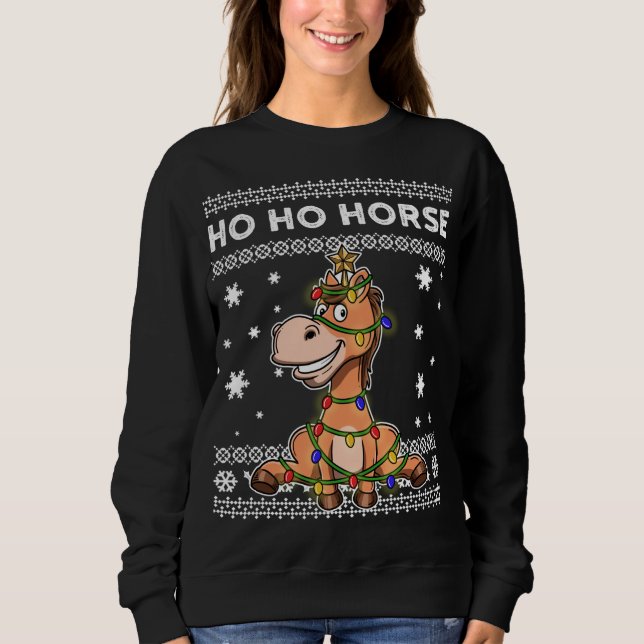 Horse Ugly Christmas Sweater (Front)