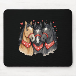Horse Valentine Valentines Day Cute Horse For Wome Mouse Pad