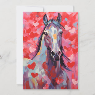 Horse Valentine's Day Holiday Card