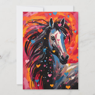 Horse Valentine's day  Holiday Card
