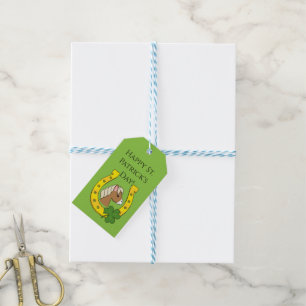 Horse w Golden Horse Shoe, Shamrock Personalize Gift Tags