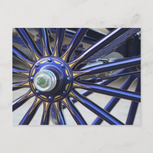 Horse wagon wheel postcard