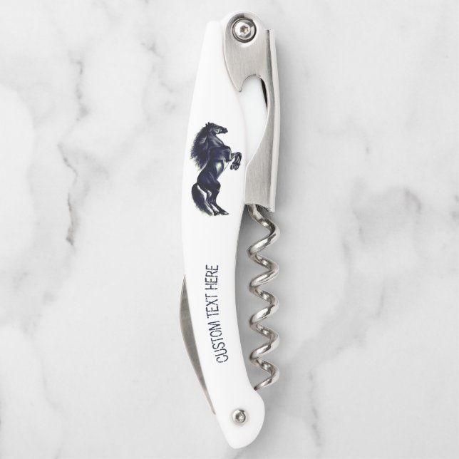 Horse Waiter's Corkscrew with Custom Text (Back)