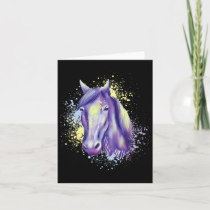 Horse Watercolor Horseback Riding Horse Lover Card