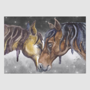 Horse Watercolor Night Sky Tissue Paper