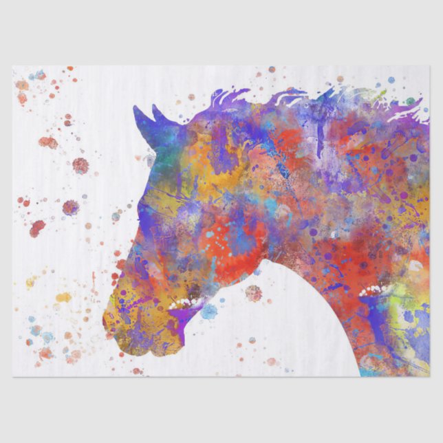 Horse Watercolor Tissue Paper (Front)