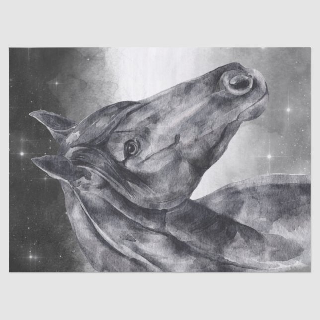 Horse Watercolor Tissue Paper (Front)