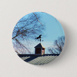 Horse Weather Vane Blue Sky 2 Inch Round Button