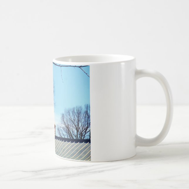 Horse Weather Vane Blue Sky Coffee Mug (Right)