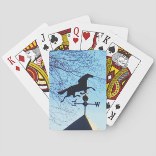 Horse Weather Vane Blue Sky Playing Cards