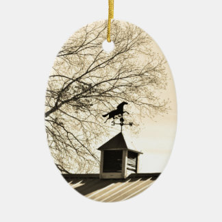 Horse Weather Vane sepia Ceramic Ornament