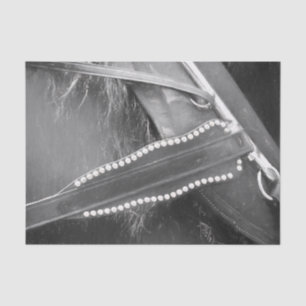 Horse Western Black And White Vintage Rustic Tissue Paper