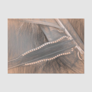 Horse Western Sepia Brown Vintage Rustic Sketch Tissue Paper