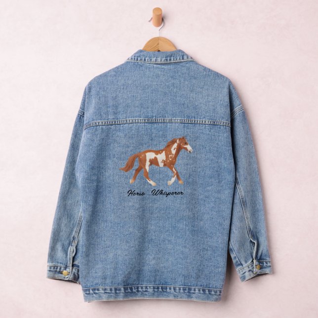 Horse Whisperer horse lover denim Denim Jacket (Hangar)
