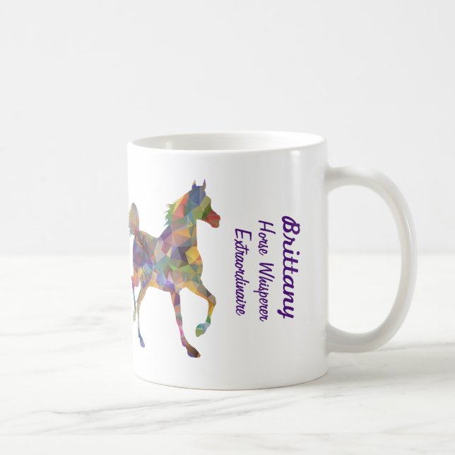 Horse Whisperer I Love Horses Personalize Name Coffee Mug (Right)