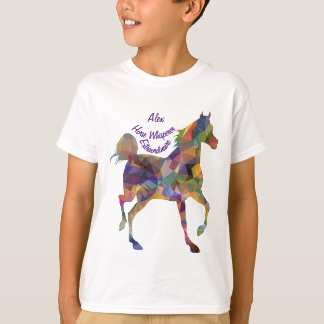 Horse Whisperer I Love Horses Personalize Name T-Shirt (Front)