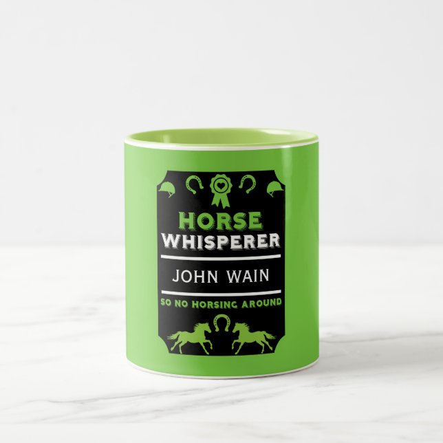 Horse Whisperer Two-Tone Coffee Mug (Center)
