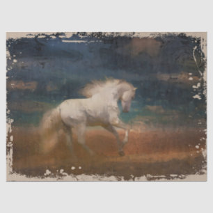 Horse White Andalusian Watercolor Tissue Paper