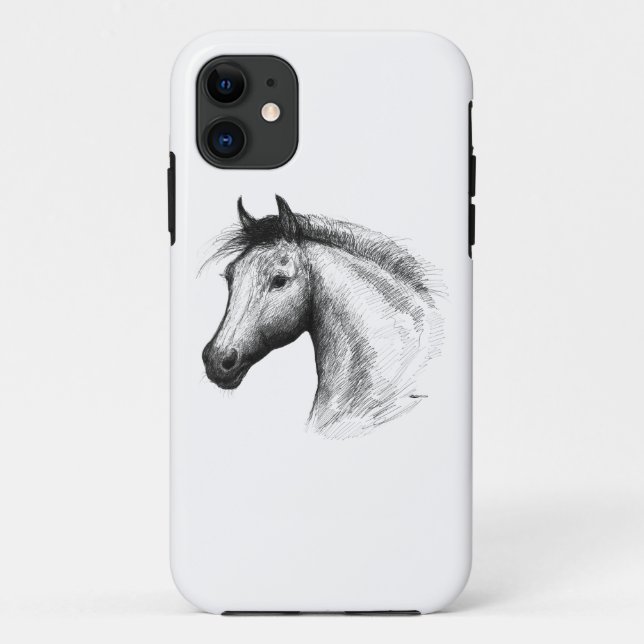 Horse:  White Case-Mate iPhone Case (Back)