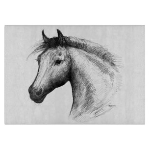 Horse: White Cutting Board