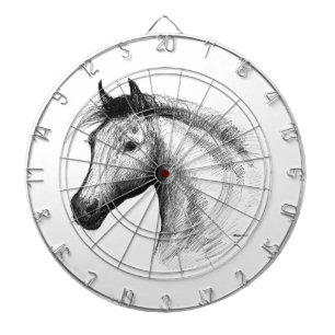 Horse:  White Dartboard