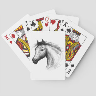 Horse: White Playing Cards