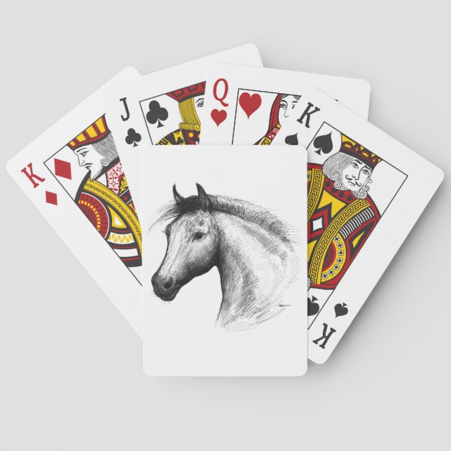 Horse:  White Playing Cards (Back)