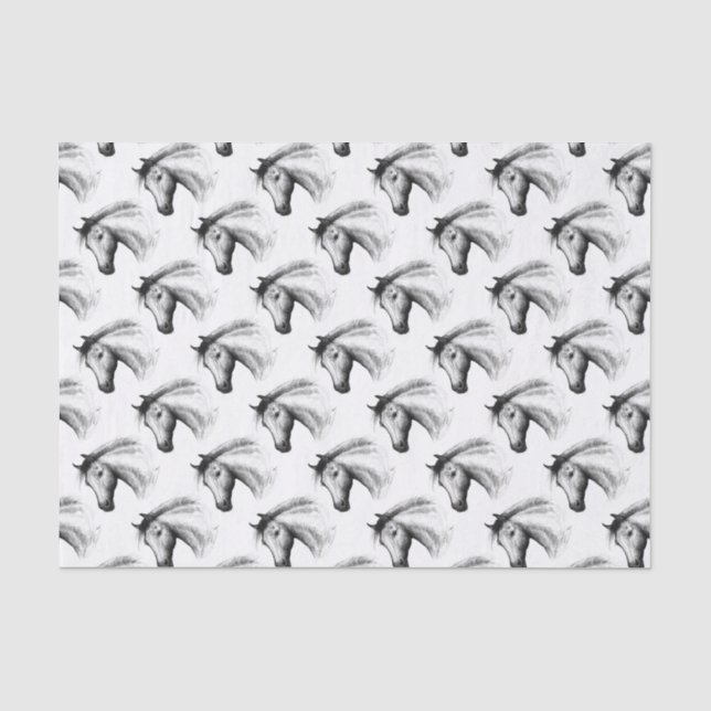 Horse:  White Tissue Paper (Front)