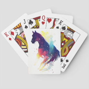 Horse Wild Nature Animal Colors Art Painting Playing Cards