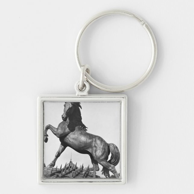 Horse with a harrow keychain (Front)