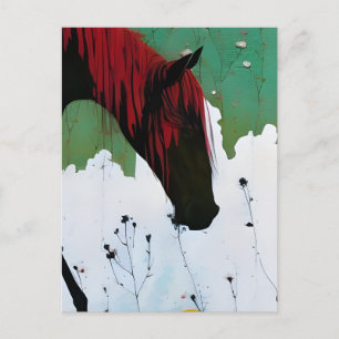Horse With a Red Mane Postcard