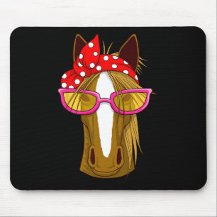 Horse With Bandana - Horseback Riding  Mouse Pad