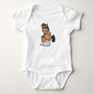 Horse with big Shoes Baby Bodysuit