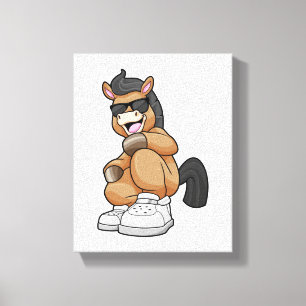 Horse with big Shoes Canvas Print