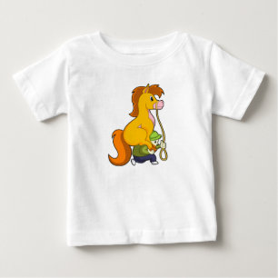 Horse with Boy.PNG Baby T-Shirt