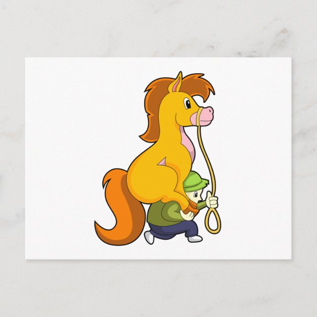 Horse with Boy.PNG Postcard (Front)