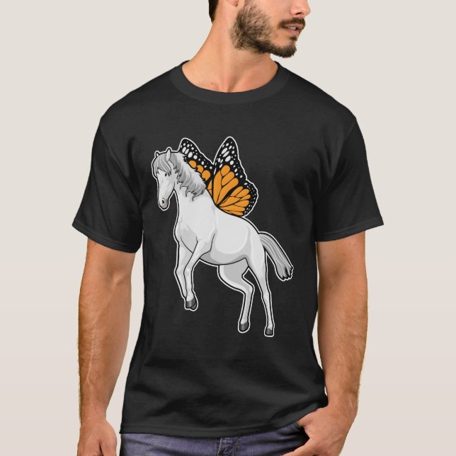Horse with Butterfly T-Shirt (Front)