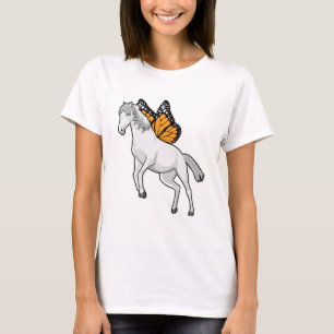 Horse with Butterfly T-Shirt